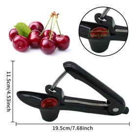 Cherry Pitter / Cherry Stone Remover / Stainless Steel Corer / Cherry Corer / Hand Fruit Corer for Fruit / Cherry / Fruit / Berry (Black)