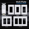 ELEGRP Glossy White Single Pole Decorator Light Switch, 15Amp, 120-277V,