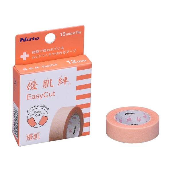Nitoms 3291K Yu-Skin Bond EasyCut Individually Packaged, Non-Woven Fabric, Skin-Friendly, Rash-Resistant Tape, Perforated, 0.5 inches (12 mm) x 23.4 ft (7 m), 1 Roll