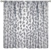 ZhiRain Grey Leopard Print Curtains Animal Gray Pattern Snow Cheetah
