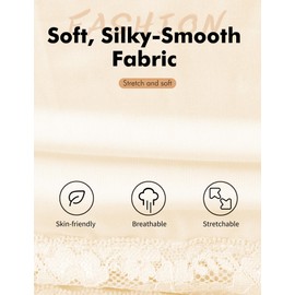 MANCYFIT Pettipant Half Slip for Women Bloomers 12-18" Inseam Wide Leg Lace Pajama Pants Nude XXX-Large