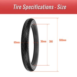 Electric Bicycle Tires, CATAZER 20 Inch Bicycle Solid Tire Durable Non-Inflation 20x2.125 Rubber Black Micropore Solid Tyre