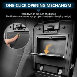 sukemichi One-Touch Hidden Storage Box for Toyota Tacoma 2024 2025 Accessories, Center Console Organizer Hidden Storage Box for 2024 Tacoma Accessories - Armrest Secret Compartment Hidden Box