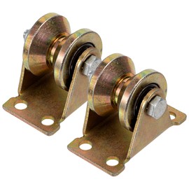GUNGY Pulley Steel Cable Pulley for Ropes V-Groove Roller Wheel Heavy Duty Castors Load Capacity 200 kg for Roller Gates Garden Gates Factory Gates Pack of 2