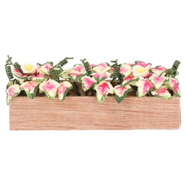 1:12 Dollhouse Rectangle Flower Pot Vivid Colorful Decorative Miniature Dollhouse Rectanglar Planter Box