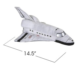 ArtCreativity Stuffed Space Shuttle Plush Toy for Kids – 14.5 Inch Soft and Cuddly Astronaut Spaceship - Cute Nursery Décor and Bedtime Toy, Best Gift for Birthday or Baby Shower