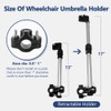 Wheelchair Umbrella with Holder - Electric Wheelchair Sunshade Awning Stand