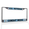 Fastasticdeals Metal Insert License Plate Frame U.S. Veteran Combat Medic