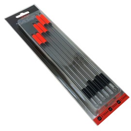 ZWIM Fishing - 6 Pack of LOADED Waggler Floats Classic Clear Crystal with Hi-Viz Red Tips (13cm to 23cm) - For Most types of Coarse Fishing [21-0007]