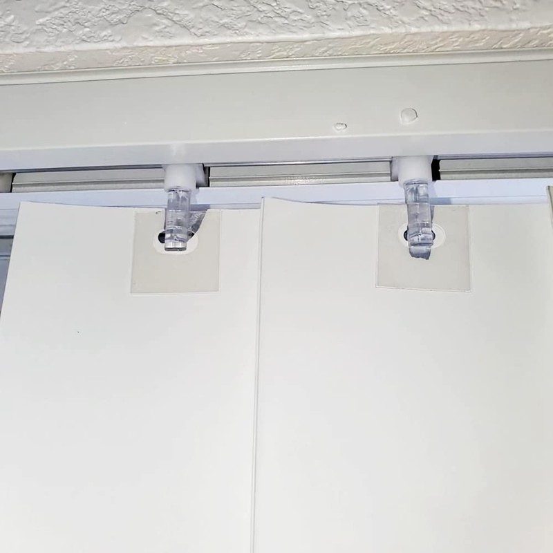 100 Sets (200Pcs) Clear Vertical Blind Repair Tabs, Pre-cut Horizontal