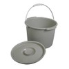 Medline MDS80306B Commode Buckets with Handle and Lid (Pack of