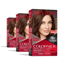 REVLON Permanent Hair Color by Revlon, Permanent Brown Hair Dye, Colorsilk with 100%