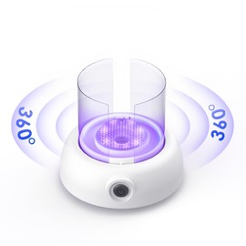 LFSYS Fruit Fly Traps for Indoors Gnat Trap Lamp, Double Side Sticky Paper 360° Attraction for Fruit Fly, Gnats 9 Refills + 1 Starter Kit (Dutch White)