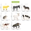 Volnau Mini Farm Toys Figures 14PCS Barn Animal Figurines for
