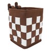 Felt Bicycle Basket Felt Cloth Foldable Detachable Brown and White