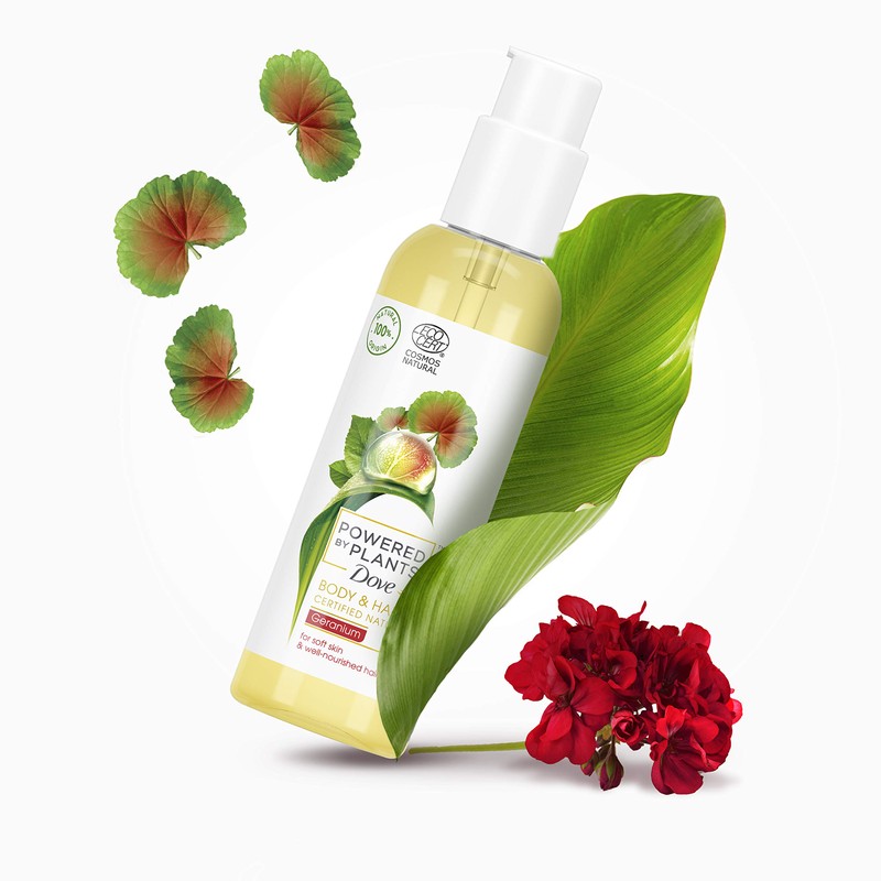Dove Powered by Plants Natural Cosmetics Body and Hair Oil