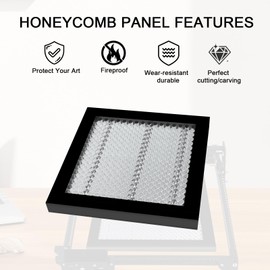 OMATAT Honeycomb Laser Bed - 11.8" × 11.8" Working Table Doesn't Have an Aluminum Panel for Most Engraver Cutting Machine, Laser Engraver Accessories (300×300mm)