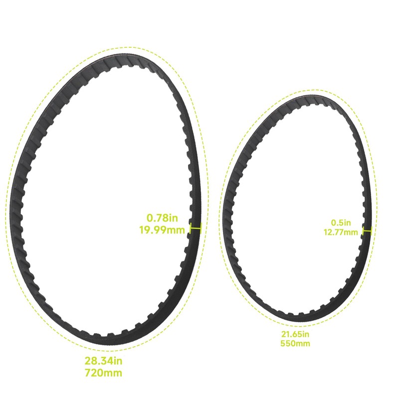 Cutetool 50916A 50917A Belts Sets Suitable for Clarke EZ-8 Floor