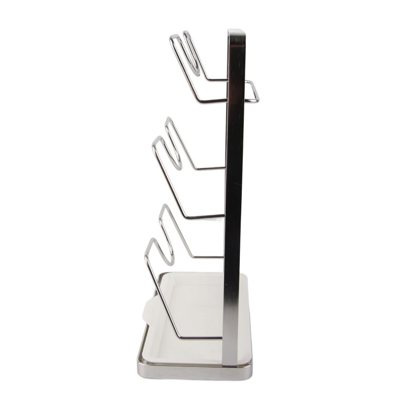 Wall Mounted Pot Lid Rack 304 Stainless Steel Punch Free