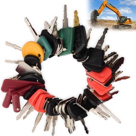 46 Heavy Equipment Keys Master Set Construction Ignition Key fits Cat Caterpillar JD Komatsu Kubota Bobcat Daewoo Takeuchi Yanmar New Holland Volvo Hyster JCB Toyota JLG Case Forklift
