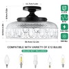 Lamomo Semi Flush Mount Ceiling Light, Upgraded Larger Black Hallway