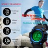 AOSLSI Watch Compass, Altimeter Barometer Thermometer Temperature, Pedometer Watch, Military