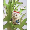 Kuhnert - Dekoration/Holzfigur - Mini Eule Weihnachtsmann - ca. 7cm