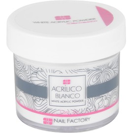 NAIL FACTORY - ACRILICO EN POLVO Para Construcción Extensión de Uñas, Nail Powder WHITE, 2 Oz. / 56 Gr,