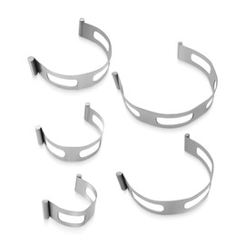 5 Pcs 2" 2.5" 3" 3.5" 4" Exhaust Clamp Stainless Steel, Exhaust Tacking Band Clamp for Welding Fabrication