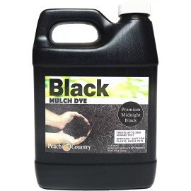 Peach Country Premium Mulch Color Concentrate - Qt, Gal, 2.5 Gal. - Your Choice - Midnight Black- 2.5 gallon