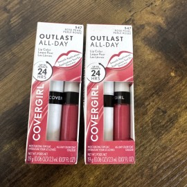 COVERGIRL 2 Pack New Covergirl Outlast All-Day  24 Hours Lip Color #547 Rose Pearl Sealed