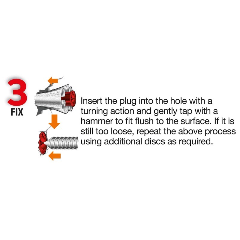 Wetnfix (20 Discs) - Fixing Wall Plugs Fast! No Need