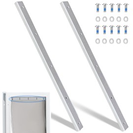 2 PCS Large Metal Dog Door Flap Replacement Bracket Compatible with PetSafe Dog Door Replacement Flaps PAC11-11039 - Easy Installation with 304 Stainless Steel Flat Washers & Screws