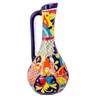 NOVICA Artisan Handmade Ceramic Vase Pitchershaped Talaverastyle from Mexico Multicolor