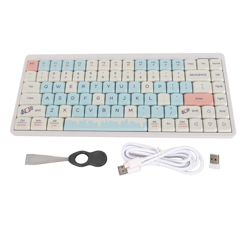 84 Key Bluetooth Keyboard 3 Mode 2.4G Wireless Bluetooth Gaming