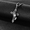 SILBAZ Lord's Prayer Praying Hands Cross Necklace Cross Necklace Crucifix