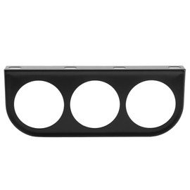 Aramox Gauge Holder, 52mm/2in 3-Hole Triple Instrument Panel Shell Gauge Mounting Bracket Car Dashboard Meter Iron Holder(Black)