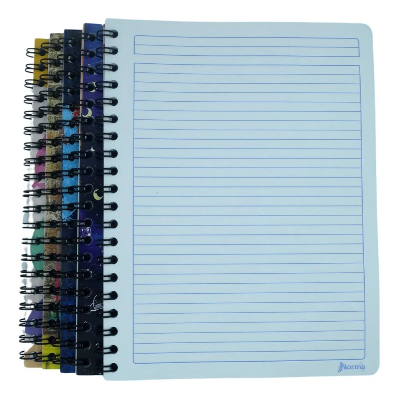 Libreta Profesional Norma Basic 100 Hojas Rayas 5 Piezas Color