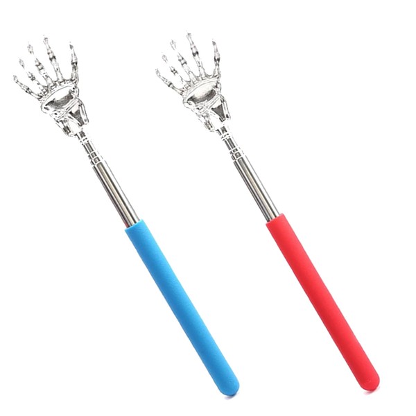 ieron 2Pcs Back Scratcher for Men, Telescoping Extendable Metal Back