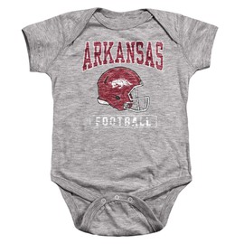 LOGOVISION University of Arkansas Football Helmet Unisex Infant Snap Suit for Baby, Athletic Heather, Large