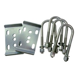 WFO Concepts Rear Axle UBolt Flip Kit for 2.75” Axle Tube With 2.5” Wide Leaf Springs, Includes UBolts and Spring Plates