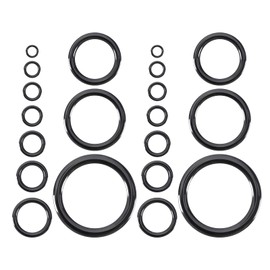 40PCS Fishing Rod Ceramic Guides Ring Set 10 Sizes 4.8mm-29.9mm Outer Diameter Replacement Fishing Rod Eye Fishing Rod Repair Accessories Black