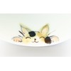 Hasamiyaki Pottery Blue Tricolor Cat Tea Cup (Small), Red 02-364