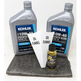 Kohler 25 357 71-S (2 Pack) SAE 10W-40 Synthetic-Blend Engine Oil and Fuel Treatment