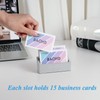 BAOHD Concrete Business Card Holder for Desk, 2 Slot Desktop