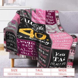 40 Gifts for Women, 40 Birthday Gift for Women, Cuddly Blanket Gifts for Mum, Funny 40s Gift Wife, Birthday Gift Set, Birthday Blanket for Mother, Sister, Wife, Aunt