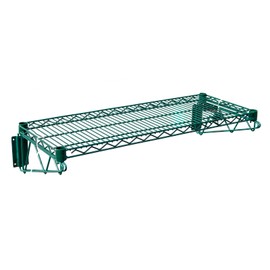 Express KitchQuip Premium Epoxy Green Wire Wall Shelf - Durable Storage, Utility, Food Storage and More (14" x 42")