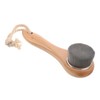 Baluue Facial Scrubber Soft Fiber Bristles Men's Wood Handle Face