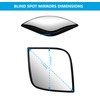 VrooeCoe Convex Stick On Custom Fitted Blind Spot Mirrors Compatible