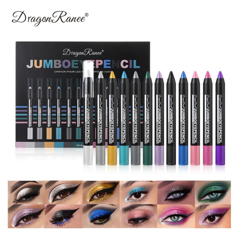 Sombra Para Olhos Dragon Ranee 12 Cores Brilho À Prova